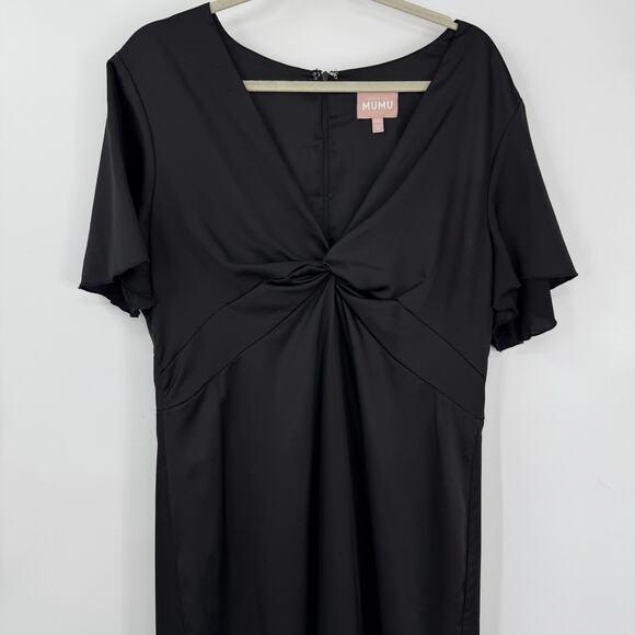Show Me Your Mumu Rome Twist Gown Size XXL Black Wedding Bridesmaid Maxi Dress - Picture 3 of 11